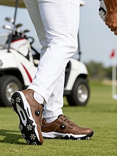 cheap Men's Golf Shoes-Men's Premium White Golf Shoes with High-Performance Outsole – Stylish and Comfortable for Professional Golf Players