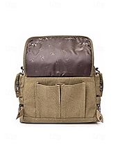 voordelige Herentassen-Herentas van canvas met meerdere vakken, geschikt als messenger- of crossbodytas – verstelbare riem, grote inhoud, duurzame stof, ideaal voor dagelijks gebruik, woon-werkverkeer en reizen.