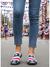  Zapatillas de lona para mujer conmemorativas del 250.º aniversario de EE. UU. - Estrellas conmemorativas &Zapatos de rayas para el Día de la Independencia de 2026 &eventos patrióticos