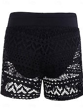 economico Slip bikini-Per donna Costumi da bagno Calzoncini da mare Boxer elasticizzati Vita alta Costume da bagno ritaglio sexy Coulisse Pizzo Vacanza Abbigliamento da Spiaggia Tinta unica Senza Maniche Costumi da bagno