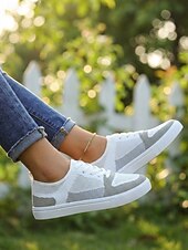 halpa Naisten lenkkarit-naisten harmaat flyknit-lenkkarit – mukavat nauhakengät arkikäyttöön, kävelyyn ja rentoon ulkoiluun