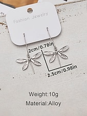 economico Orecchino da donna-Orecchini pendenti da donna in lega a forma di libellula, stile bohémien, gioielli leggeri ispirati alla natura, perfetti per l'uso quotidiano, i viaggi e le vacanze estive.