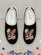  Patriotische, atmungsaktive Mesh-Sneaker für Herren zum Hineinschlüpfen – Adler- und Flaggenmotiv für Paraden, den 4. Juli, den 250. Jahrestag der USA und nationale Feierlichkeiten
