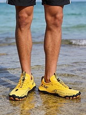 cheap Men-Men's Yellow Water Shoes – Perfect for Outdoor Water Sports, Beach Fun and Poolside Adventures