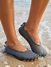 cheap Women-Women's Blue Wide Toe Water Shoes – Lightweight Quick-Dry Barefoot Aqua Shoes with Anti-Slip Sole, Flexible Five-Toe Style for Swimming, Beach, Diving, River Trekking, Gym and Water Sport