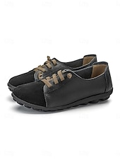 preiswerte Damenschnürschuhe-Dunkelblaue Damen-Loafer aus echtem Leder mit Gummiband – lässige Slipper mit weicher Gummisohle für Alltag und Reisen