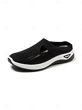 baratos Ténis de mulher-Tênis slip-on feminino azul claro em malha respirável – calçado esportivo leve e confortável, estilo casual e atlético para viagens e caminhadas. &amp;uso diário