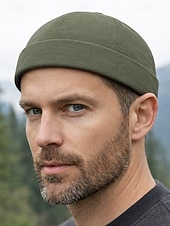 economico Accessori per le vacanze-Cappello senza tesa da uomo in tessuto ad asciugatura rapida: taglia regolabile, opzioni multicolore, elegante e comodo, ideale per l'uso quotidiano casual e per i viaggi all'aperto