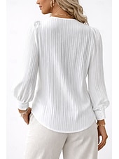 cheap Plain tee-Women's Elegant T Shirt Lace Splicing Top Lace Patchwork Solid Color Elegant Stylish Basic Long Sleeve V Neck Regular Tops Daily Going out Weekend White Red Purple Orange Green Summer Spring Fall
