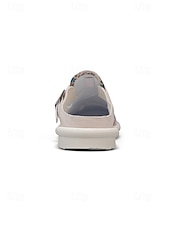 cheap Men-Men's White Canvas Slip-On Loafers with Adjustable Strap, Breathable and Lightweight, Best for Beach Vacation, Travel and Casual Outings