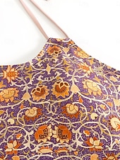 preiswerte Tankinis-Damen Badeanzug Tankini Zweiteilig Freche Unterhose Bademode Bauchkontrolle Hohe Taille Schlank Rückenfrei Urlaub Strandbekleidung Blumen U-Ausschnitt Ärmellos Badeanzüge