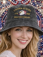  Cappello unisex 250° anniversario/indipendenza, berretto da baseball, portatile, traspirante, quotidiano, per esterni, strada, ricamo, bandiera