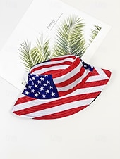  Женская патриотическая панама из полиэстера с широкими полями и принтом, идеально подходящая для празднования 250-летия США, Дня независимости, повседневной носки и путешествий.