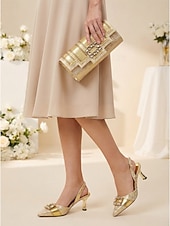 tanie Matka panny młodej/pana młodego-fioletowy satynowy zestaw damski z obcasem i pasującą torebką - elegancki zestaw z paskiem na pięcie, idealny dla matek wybierających się na miejskie wesela