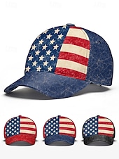  Gorra unisex ajustable con bandera estadounidense, estampado de poliéster, estilo vintage, ideal para el 250.º aniversario de EE. UU., el Día de la Independencia y viajes casuales cotidianos.