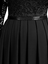 preiswerte abendkleider-Damen Maxikleid Partykleid Cocktailkleid Elegant Mode Modern Abendgesellschaft Party Hochzeit Normale Passform Einfach Dreiviertelarm Rundhalsausschnitt Schwarz Wein Grün Dunkelblau Sommer Frühling