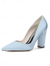 Χαμηλού Κόστους Μητέρα της Νύφης/του Γαμπρού-Γυναικεία μπλε σκούρο γόβες με ψηλό τακούνι, κομψά παπούτσια για τη μητέρα της νύφης για γάμο στην πόλη, άνετα παπούτσια με μυτερή μύτη και μεσαίο τακούνι για επίσημες εκδηλώσεις &amp;βραδινά ρούχα