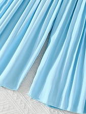 economico Completi per bambine-2 Pezzi Bambini Ragazze Tinta unica Arricciato Camicia &amp; Pantaloni Impostato Senza Maniche Moda Casuale Dai 4 anni in su Estate Rosa scuro Bianco Rosa