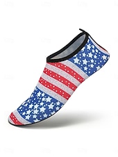  Chaussures aquatiques pour femmes, commémorant le 250e anniversaire des États-Unis – chaussettes aquatiques rouges et bleues aux couleurs du drapeau américain, idéales pour la plage, la natation, le