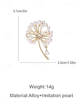 halpa Häät ACC-Naisten voikukasta tehty helmikorvakoru, kulta- ja hopeanväriset, elegantti ja tyylikäs, täydellinen häihin, juhliin ja toimistokäyttöön