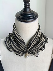 economico Accessori per le vacanze-sciarpa in chiffon di poliestere in stile bohémien da donna, stampe floreali multicolori, fascia versatile, perfetta per l'abbigliamento casual quotidiano e le vacanze al mare