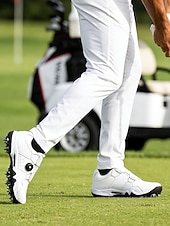 cheap Men's Golf Shoes-Men's Premium White Golf Shoes with High-Performance Outsole – Stylish and Comfortable for Professional Golf Players