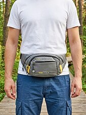 Χαμηλού Κόστους Ανδρικές τσάντες-Ανδρική τσάντα μέσης από νάιλον, πολύχρωμη τσάντα μέσης μεγάλης χωρητικότητας με πολλαπλές τσέπες, ρυθμιζόμενη ζώνη, τσάντα χιαστί στήθους για καθημερινή χρήση, πεζοπορία, υπαίθρια αθλήματα και ταξίδια