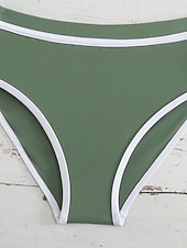 abordables Maillot de bain deux pièces-Maillot de bain Enfants Fille Extérieur Bloc de Couleur Vacances Maillots de bain 4 ans et + Été Bleu Noir Vert Véronèse