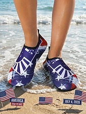  Chaussures aquatiques pour femmes, commémorant le 250e anniversaire des États-Unis – Chaussures aquatiques patriotiques à séchage rapide, ornées de la Statue de la Liberté, idéales pour la plage, la