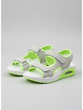 levne Sportovní sandály-Dámské pohodlné sandály na suchý zip – prodyšné bílo-modré sportovní boty se vzduchovým polštářem pro chůzi, cestování a každodenní nošení