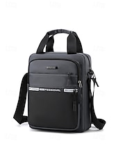 baratos Bolsas para Homem-Bolsa transversal masculina de nylon em várias cores, com grande capacidade, múltiplos bolsos e alça ajustável, ideal para uso casual diário, viagens e atividades ao ar livre.