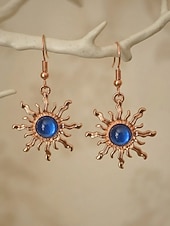 billiga Semestertillbehör-Bohemiska örhängen med solhänge för kvinnor – legeringsmaterial, flera färgalternativ, perfekta för vardagskläder och strandsemesterstil