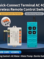 cheap Smart Switch-DC12V 24V 4CH Remote Control Switch RF Transmitter and Receiver 433mhz Power ON OFF Switches