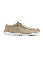 cheap Men-Men's Canvas Outdoor Resort Shoes – Comfortable Slip-On Loafers for Travel, Walking and Casual Resort Wear