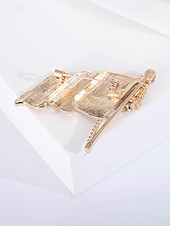 tanie Akcesoria-Zestaw broszek patriotycznych dla kobiet, ze stopu metali, w kolorze złotym i srebrnym, 2-częściowe przypinki z flagą USA, idealne na 250. rocznicę USA, Dzień Niepodległości i na co dzień