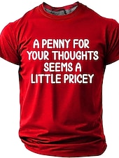  Męskie Zabawny slang Podkoszulek Krótki rękaw Podkoszulek Druk 3D Półgolf Koszula Moda Codzienny Codzienny Ulica Czarny Czerwony Lato Wiosna Odzież S M L XL XXL XXXL