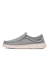 cheap Men-Men's Knit Slip-On Loafers – Lightweight Breathable Casual Shoes, Island &amp; Cruise, Travel &amp; Everyday Wear