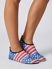  Chaussures aquatiques pour femmes, commémorant le 250e anniversaire des États-Unis – chaussettes aquatiques rouges et bleues aux couleurs du drapeau américain, idéales pour la plage, la natation, le
