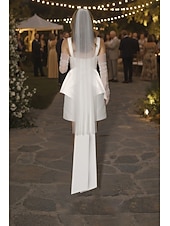 cheap Little White Dresses-Sheath Column Short Mini Wedding Dresses Bridal Shower Dresses Bridal Gown Simple Little White Dresses Spaghetti Strap Spaghetti Strap Graduation Birthday Satin with Sash / Ribbon Pleats