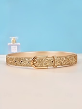 economico Accessori per le vacanze-cintura da donna in similpelle, colori oro e argento, regolabile, accessorio elegante per abbigliamento casual quotidiano, viaggi e vacanze
