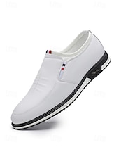 billiga Män-Vita slip-on loafers för män, lätta och andningsbara, eleganta och vardagliga klänningsskor för resortkvällar, yachtfester, kryssningsmiddagar, sommarsemestrar och kustsemester.