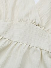 abordables Tanque Sencillo-Mujer Camiseta sin mangas Frunce Plano Elegante Moda Clásico Sin Mangas Manga Corta Escote en Pico Tops regulares Diario Noche Fin de semana Albaricoque Verano Primavera