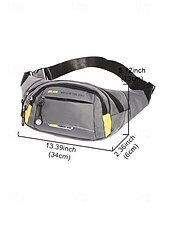 Χαμηλού Κόστους Ανδρικές τσάντες-Ανδρική τσάντα μέσης από νάιλον, πολύχρωμη τσάντα μέσης μεγάλης χωρητικότητας με πολλαπλές τσέπες, ρυθμιζόμενη ζώνη, τσάντα χιαστί στήθους για καθημερινή χρήση, πεζοπορία, υπαίθρια αθλήματα και ταξίδια