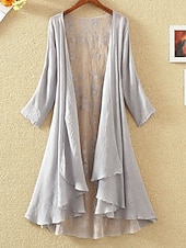 economico Caftani-Per donna Costumi da bagno Copricostume Rashguard Canotta da bagno Vestiti Costume da bagno Arricciato Pizzo Patchwork Vacanza Abbigliamento da Spiaggia Floreale Scollo a V Manica Lunga Costumi da