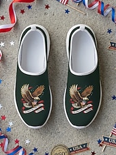  Patriotische, atmungsaktive Mesh-Sneaker für Herren zum Hineinschlüpfen – Adler- und Flaggenmotiv für Paraden, den 4. Juli, den 250. Jahrestag der USA und nationale Feierlichkeiten