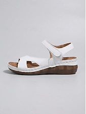 preiswerte Komfortsandalen-Offene Klettsandalen für Damen – lässige, bequeme Keilsandalen für den Sommer zum Gehen und Reisen