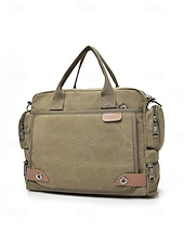 voordelige Herentassen-Herentas van canvas met meerdere vakken, geschikt als messenger- of crossbodytas – verstelbare riem, grote inhoud, duurzame stof, ideaal voor dagelijks gebruik, woon-werkverkeer en reizen.