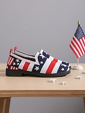  Zapatillas de lona para mujer conmemorativas del 250.º aniversario de EE. UU. - Estrellas conmemorativas &Zapatos de rayas para el Día de la Independencia de 2026 &eventos patrióticos
