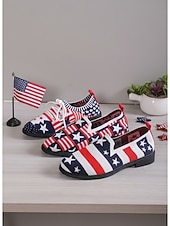  Zapatillas de lona para mujer conmemorativas del 250.º aniversario de EE. UU. - Estrellas conmemorativas &Zapatos de rayas para el Día de la Independencia de 2026 &eventos patrióticos