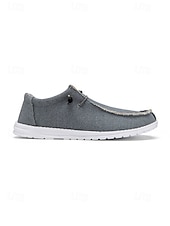 cheap Men-Men's Canvas Outdoor Resort Shoes – Comfortable Slip-On Loafers for Travel, Walking and Casual Resort Wear